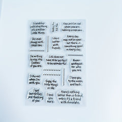4 Sheets Rubber Stamp Set for Card Making Scrapbooking DIY Journaling