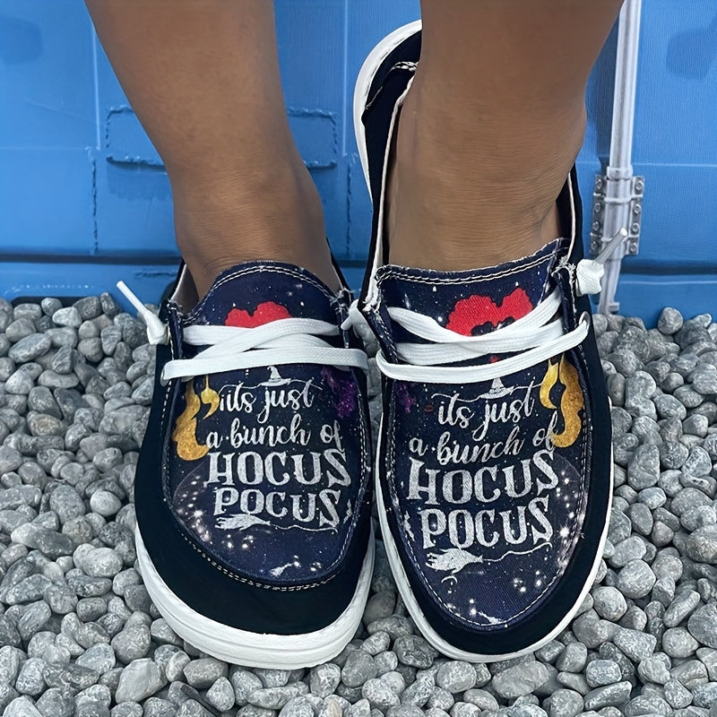 Women's Slogan Print Skateboard Shoes Lightweight Sneakers