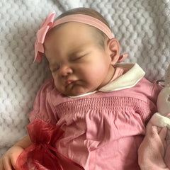 20 Reborn Baby Doll Hand Drawn Hair Soft Touch 3D Skin Lifelike