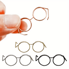 1pc Dolls Metal Glasses Frame Creative Accessories Electroplated