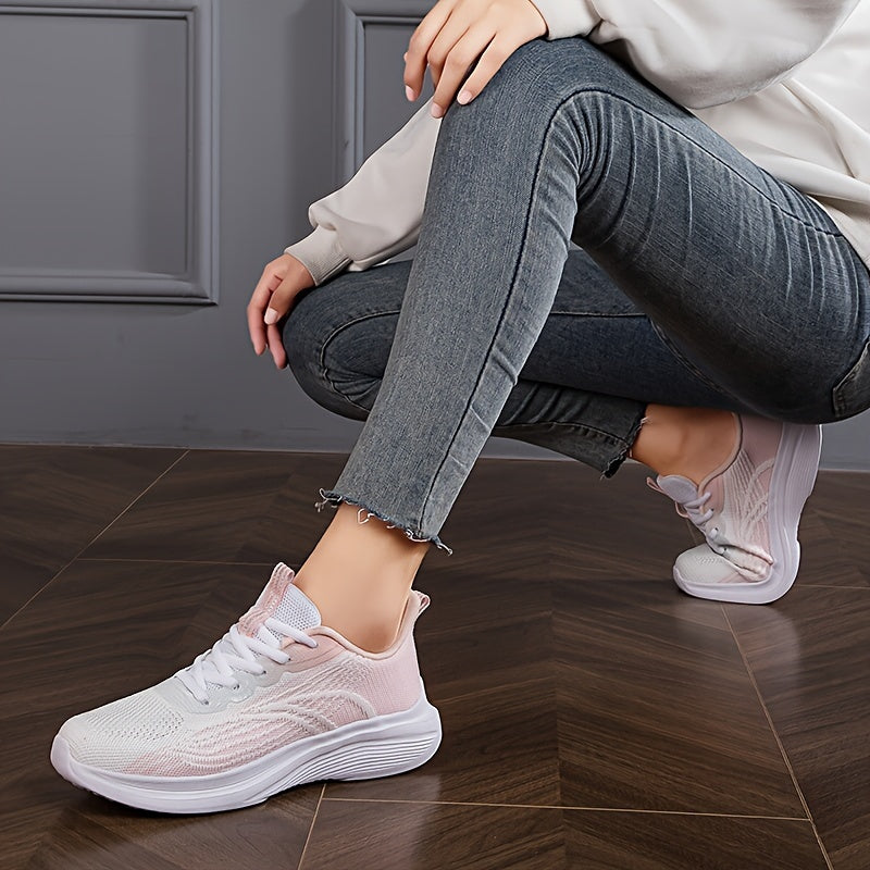 Women's Ombre Athletic Running Shoes Mesh Sneakers