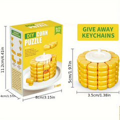 DIY Artificial Jade Rice Puzzle Assembly Toy Keychain Gift