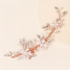 Crystal Leaf Hair Clip Bridal Headwear Non-slip Side Clip Hair Accessories