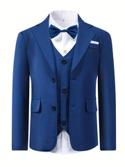 Boys Gentleman Outfits Long Sleeve Shirt&Pants&Vest&Suit Set