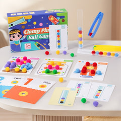 164pcs Sorting Ball Game for Kids Soft Flock Counting Balls Sensory Learning Toy