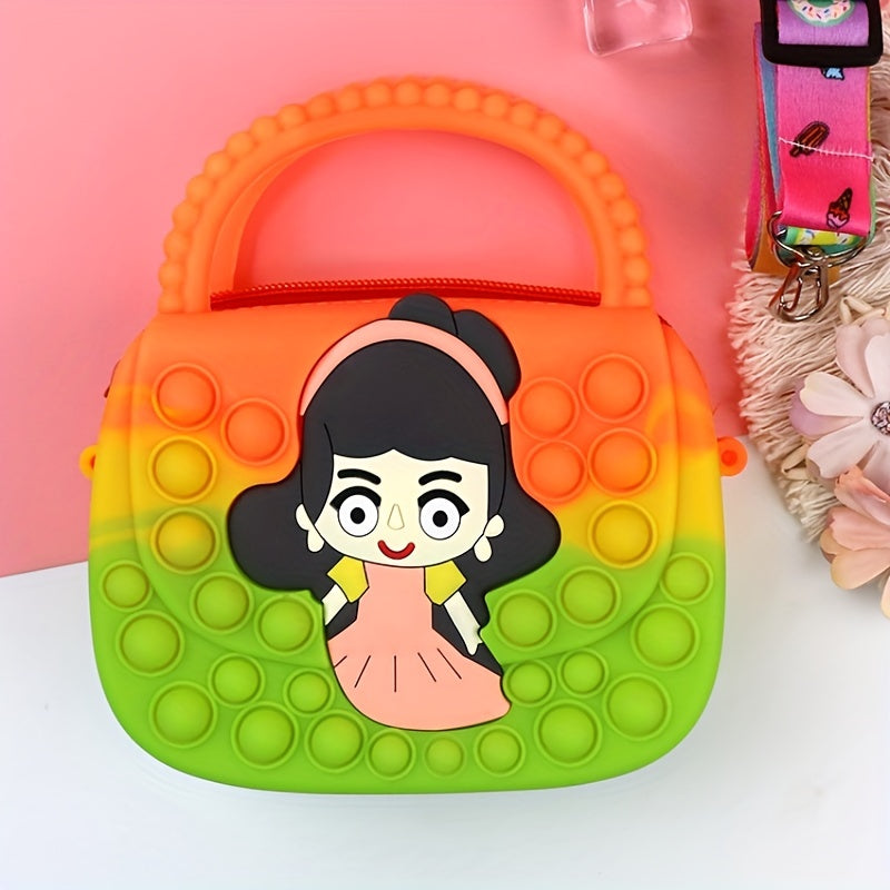 Kids Cartoon Girl Pattern Purse Gift For Children