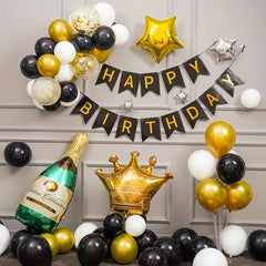 Golden Confetti Balloon Set for Birthday Party Decoration