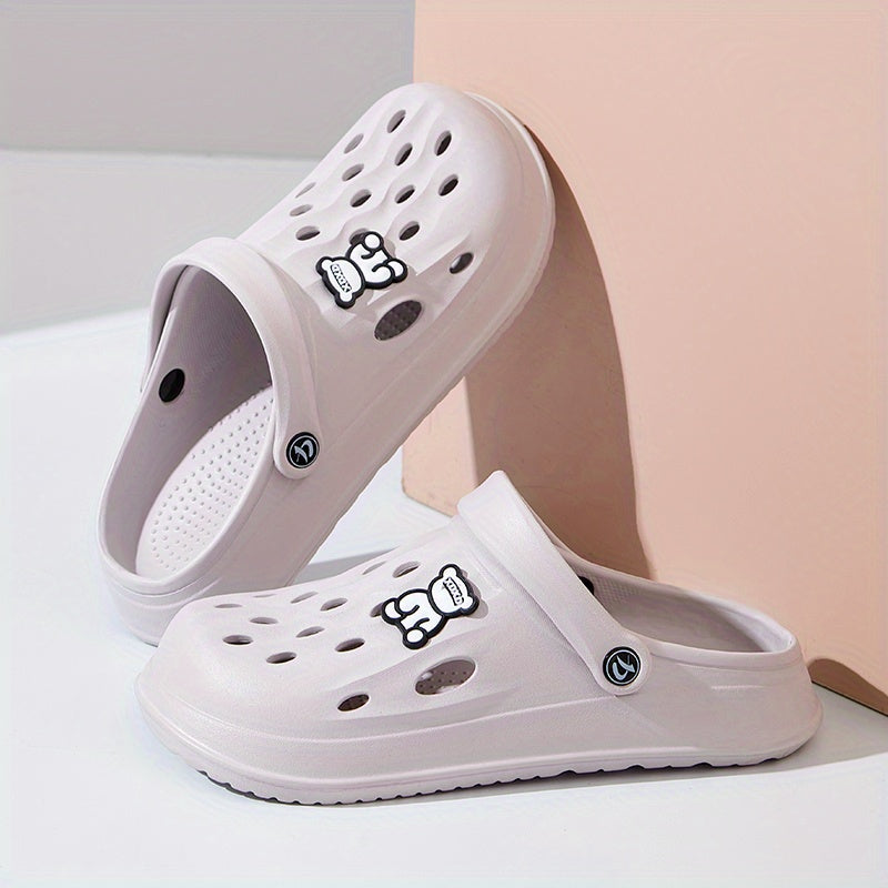 Men's Slip On Platform Clogs With Charms Outdoor Comfy Anti skid
