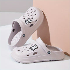 Men's Slip On Platform Clogs With Charms Outdoor Comfy Anti skid