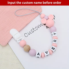 Custom Baby Pacifier Clip - Personalized Baby Shower Gift