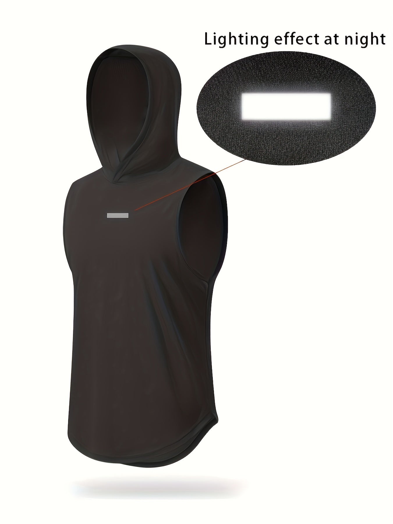 Men's Sleeveless Hooded Sweatshirt Athletic Quick Dry Stretch