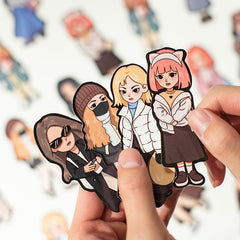 20pcs Fashion Outfits Stickers Scrapbooking Water Bottles Laptop DIY Decoration