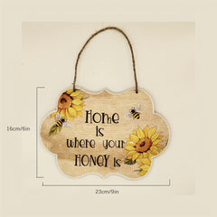 Wooden Beehive Hanging Decoration for Festive Home Decor