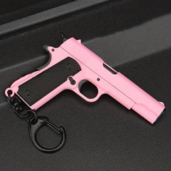 Pistol Shaped Keychain Portable Plastic Model Gift For Men Boyfriends