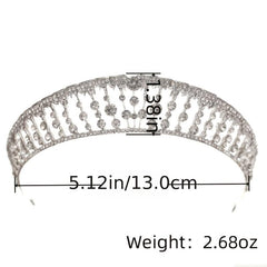 Silver Rhinestone Crystal Tiara Bridal Crown Wedding Hair Accessories