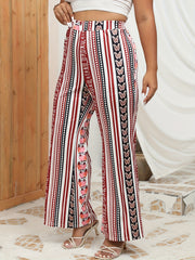 Boho Pants Women's Butterfly & Dot Print Flare Leg Pants