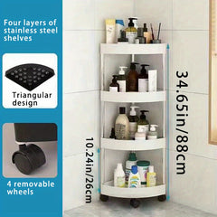 Small Stroller Corner Rack Shelf Floor Kitchen Storage Rack