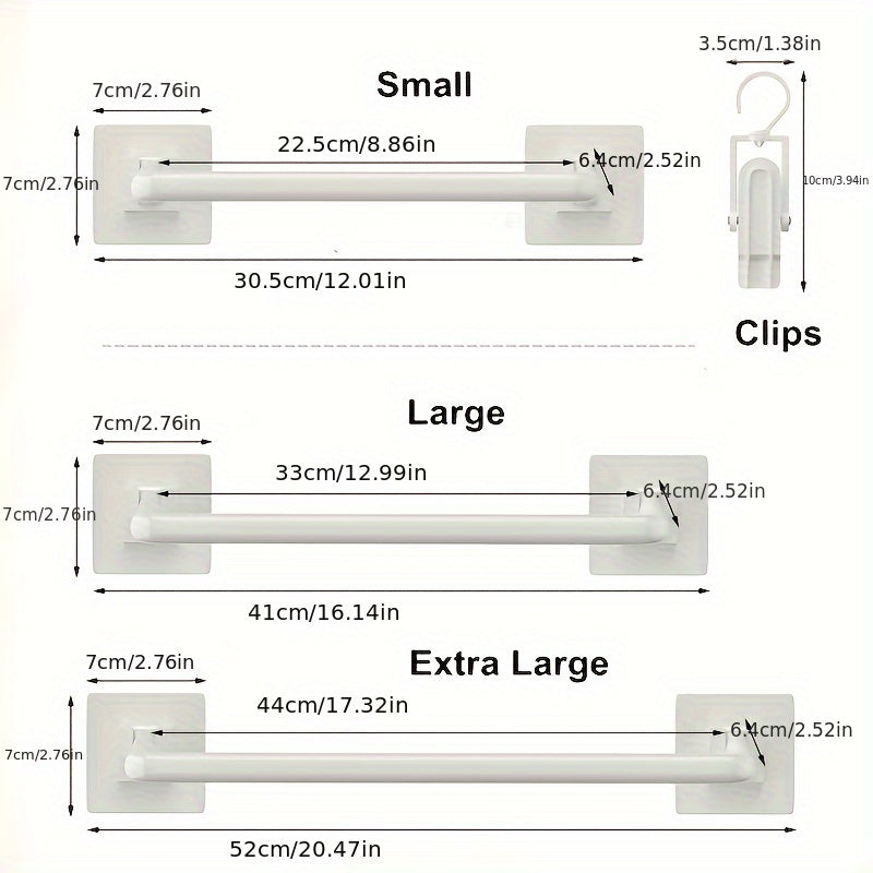 Wall Mounted Wardrobe Hanging Rod Storage Rack For Adjustable Storage