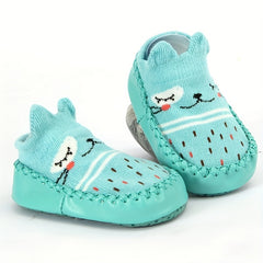 Cartoon Slip On Sock Shoes Baby Girls Toddler Lightweight Non Slip Flat Shoes
