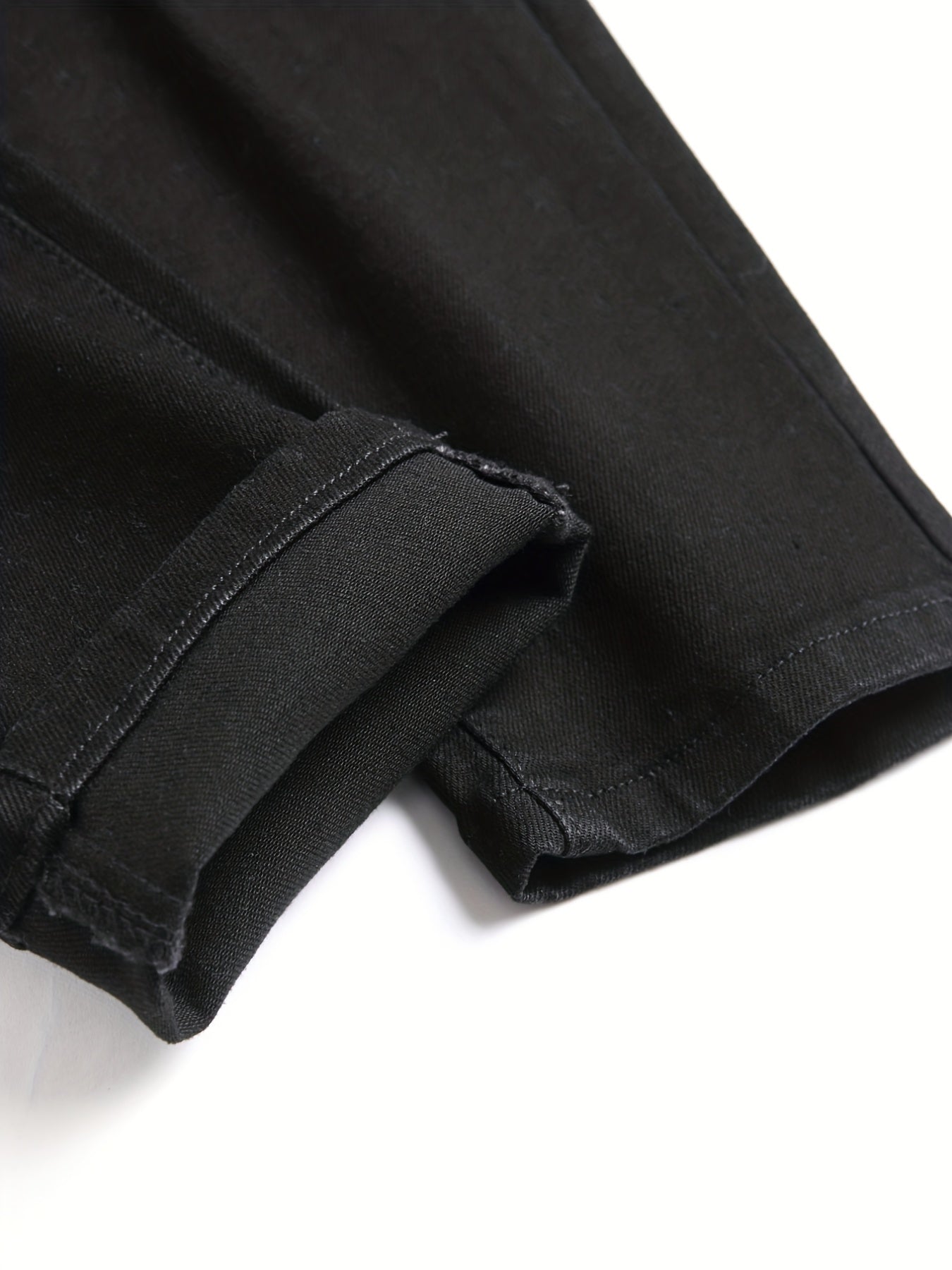 Slim Fit Ripped Jeans Men's Casual Street Style Medium Stretch Denim Pants
