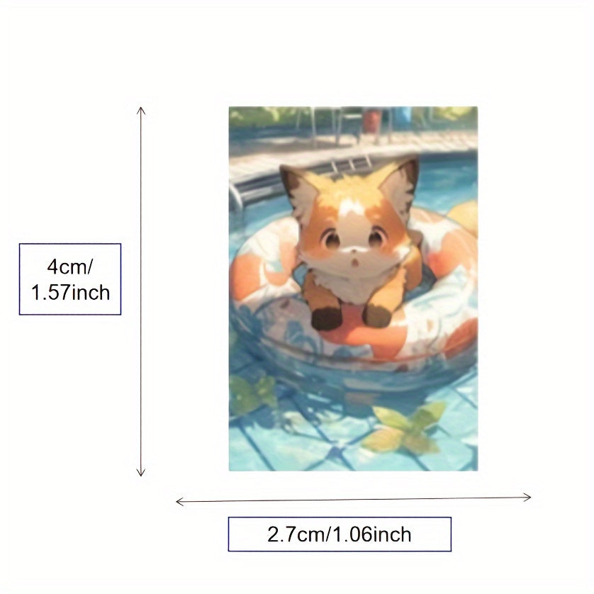 54pcs Fox Animal Stickers Pack For Kids Laptop Luggage Notebook Bike Decoration