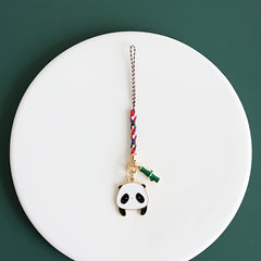 National Treasure Panda Bamboo Lanyard Phone Chain