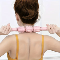3 4 Wheels Yoga Massage Roller Fitness Training Massage Stick