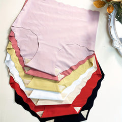 7pcs Scallop Trim Briefs Stretchy Intimates Panties