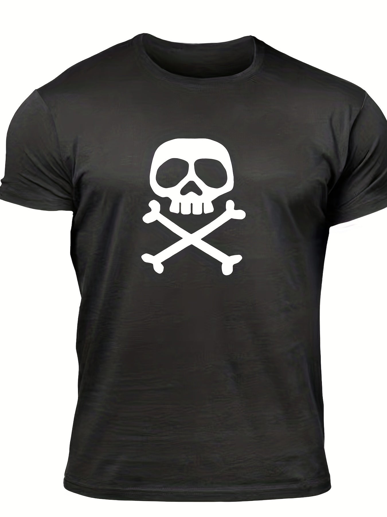 Men's Skull Print T Shirt for Summer Outdoor Activities