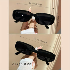 Y2K Rectangle Sunglasses Candy UV400 Sun Shades for Summer Beach Party