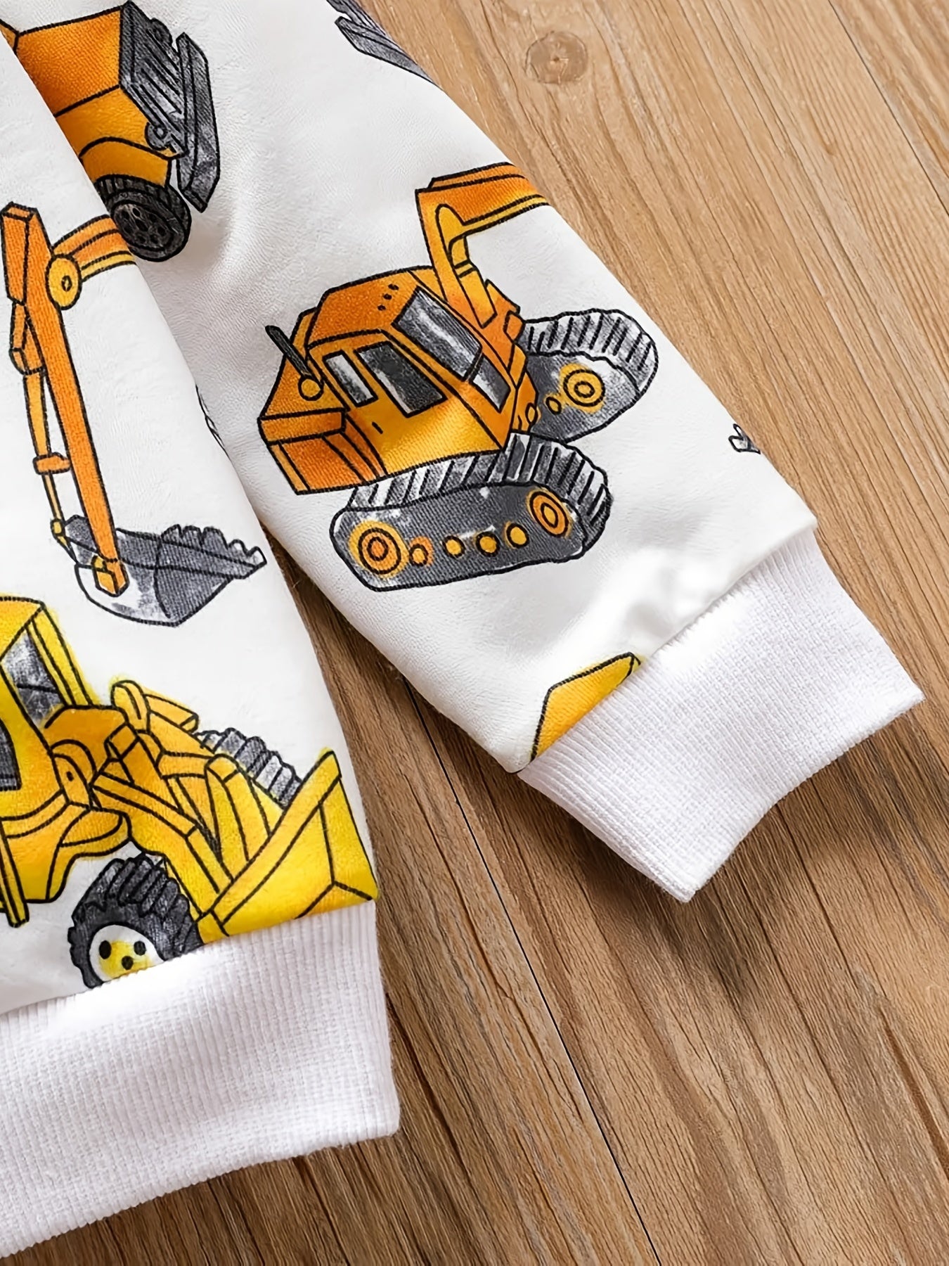Boys Excavator Print Pullover Sweatshirt