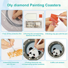 DIY Diamond Painting Cartoon Animal Panda Desktop Wall Ornament