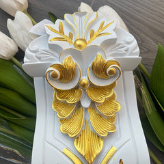 European Door Head Decoration PU Beam Joist Column Gypsum Roman Column Capital