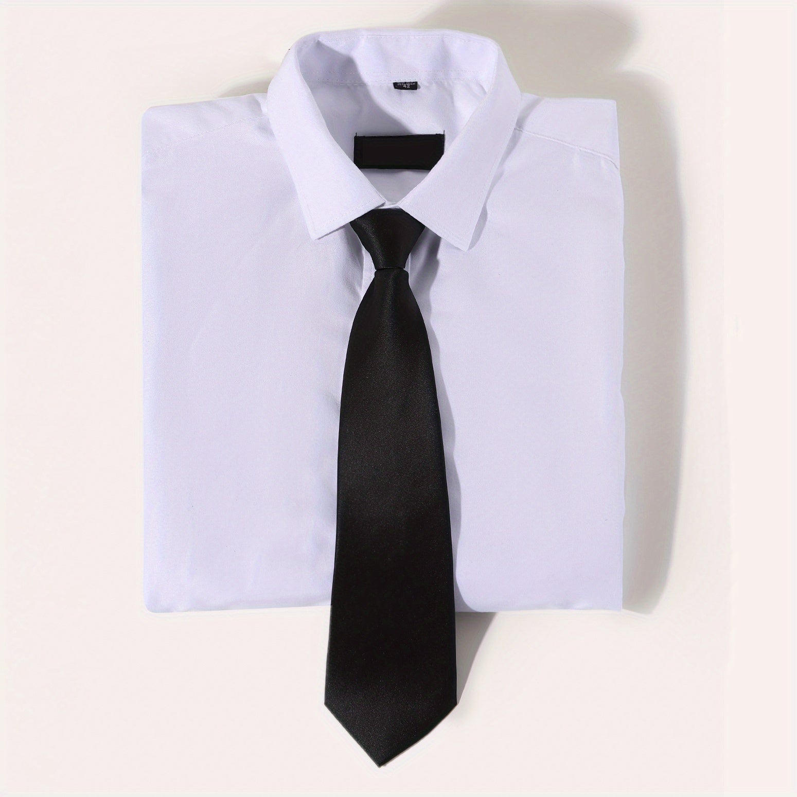 College Style Solid Casual Necktie Unisex Plain Shirt Uniform Tie