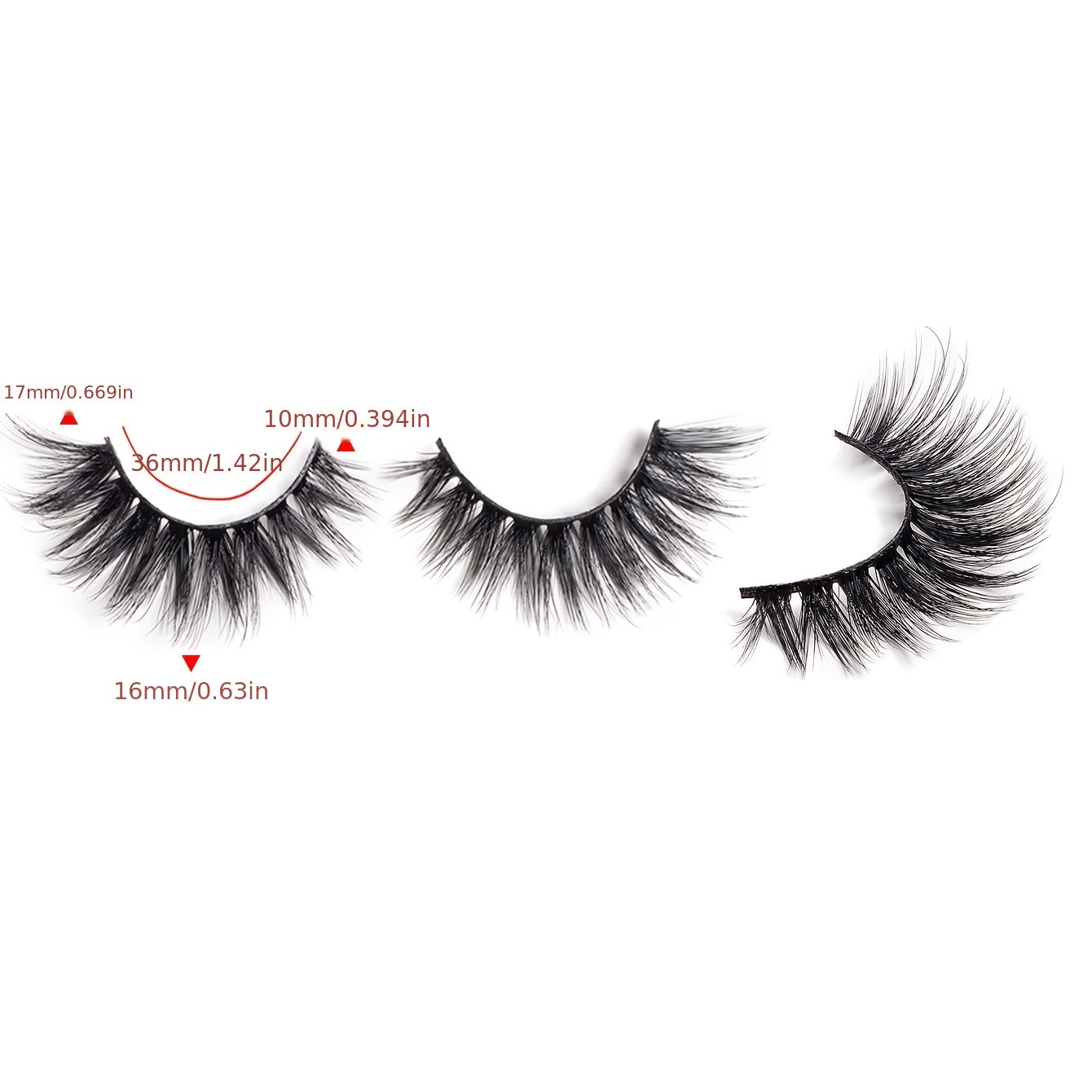 4 Pair Exaggerated Thick Curling False Eyelashes 17mm