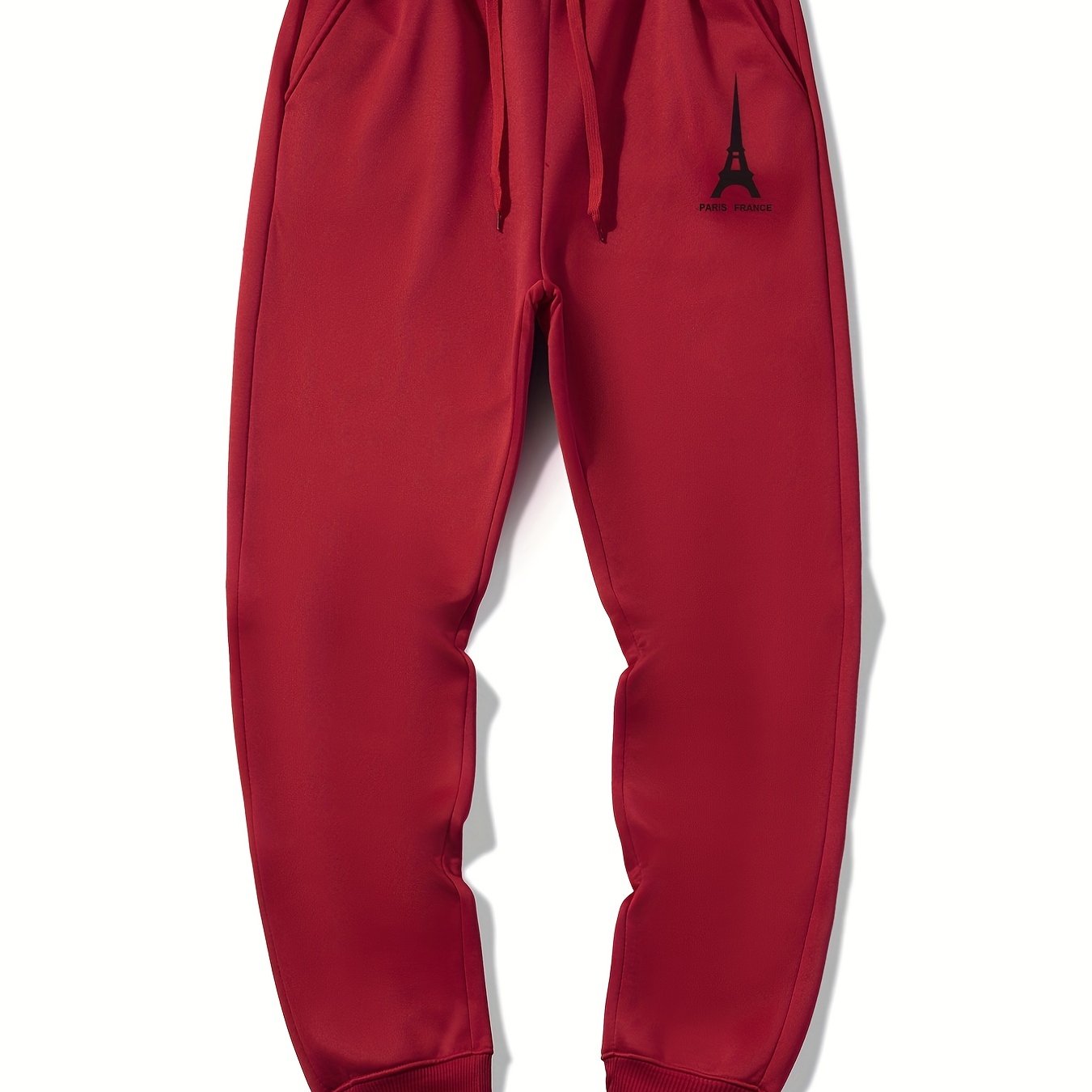 Eiffel Tower Drawstring Sweatpants Men's Jogger Pants