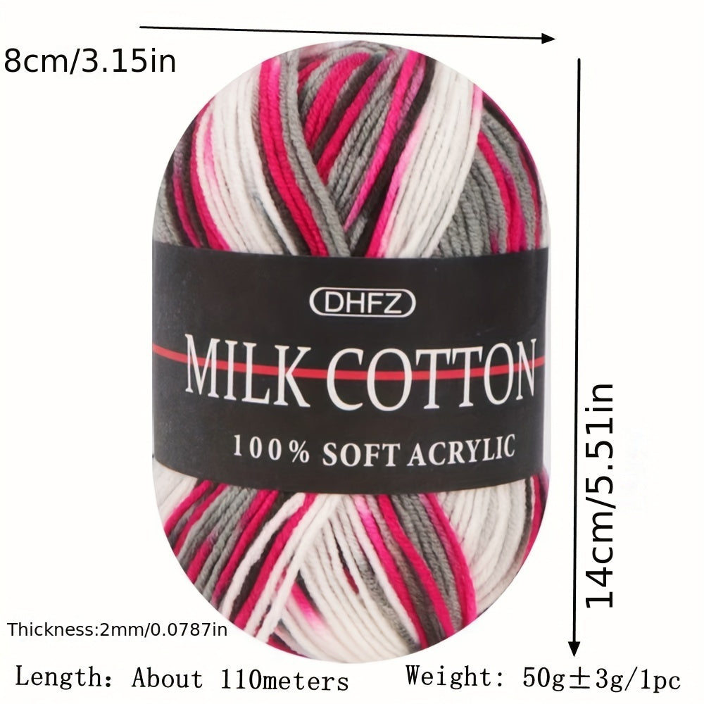 2pcs Milk Cotton Yarn 100 Acrylic Soft Warm Yarn for Crochet Knitting