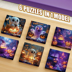 Magical Puzzle Toy 25pcs Halloween Patterns DIY Educational Toy for Kids