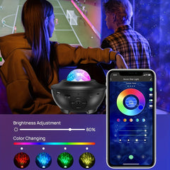 Star Projector Night Light with Remote, Music Speaker, Timer - For Baby, Kids