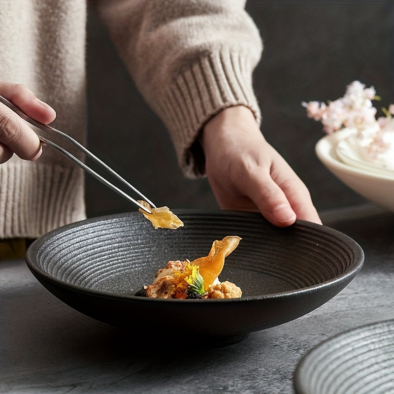 Large Ceramic Pasta Bowl and Plate Set Microwave Dishwasher Safe