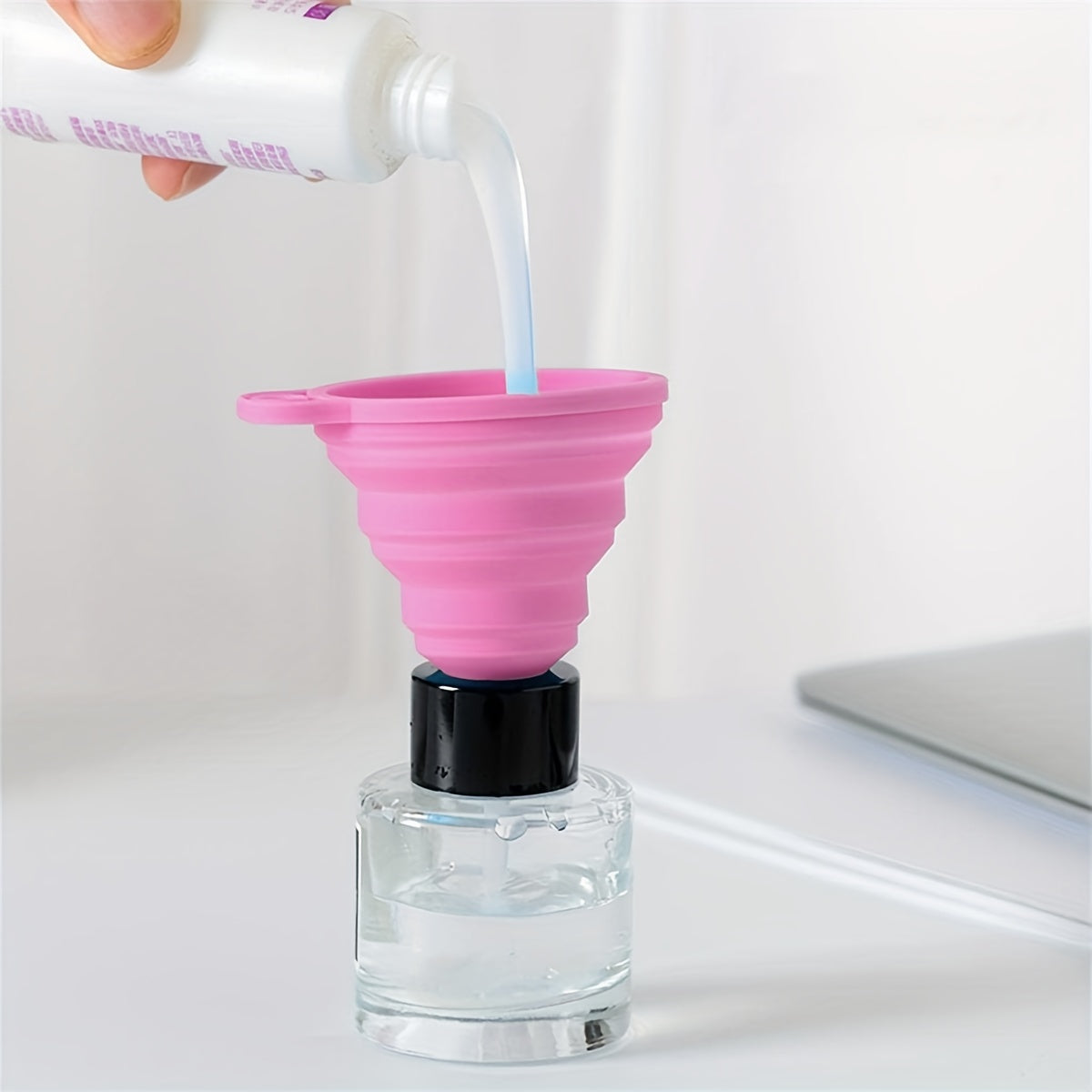 1pc Mini Funnel Silicone Collapsible Funnel Kitchen Utensils