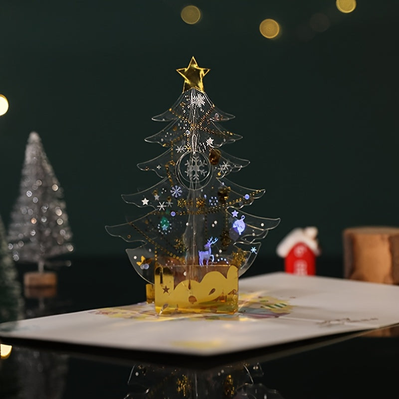 3D Christmas Greeting Envelope - Holiday Blessing Card