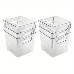 Clear Refrigerator Organizer Bins Stackable Food Storage Organizer