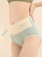 Floral Pattern Colorblock Briefs 4pcs