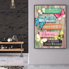 Butterfly Drawing Board Pattern Canvas Painting Poster Prints Home Wall Decor