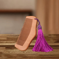 Handcrafted Wooden Hairbrush with Tassel - Hair Massage and Styling