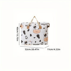 Cartoon Cow Pattern Luggage Bag Organizer for Travel