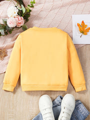 Boho Floral Rabbit Graphic Sweatshirt for Little Girls