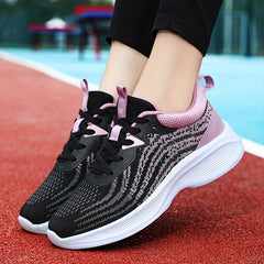 Ombre Soft Thick Sole Shock Absorption Woven Shoes