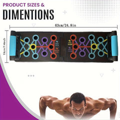 Colorful Foldable Push Up Board 20 in 1 for Strength Training Chest Tricep Back